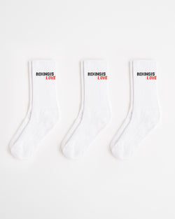 Boxing Is Love Crew Socks (3 Pairs)