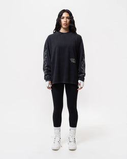 Sparring Club Fire Horse Long Sleeve T-Shirt - Washed Black