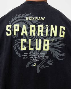 Sparring Club Fire Horse Oversized Tank - Washed Black