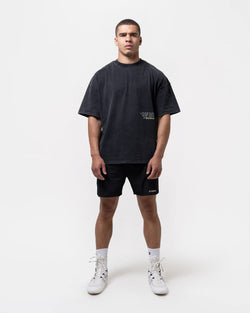 Sparring Club Fire Horse Oversized T-Shirt - Washed Black