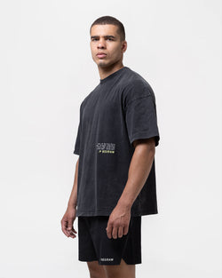 Sparring Club Fire Horse Oversized T-Shirt - Washed Black