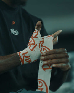 Ring x BOXRAW 4.5m Hand Wraps - Beige/Red